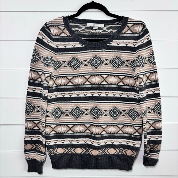 XXI Forever 21 Vintage Aztec Pullover sweater Size M - Picture 1 of 13